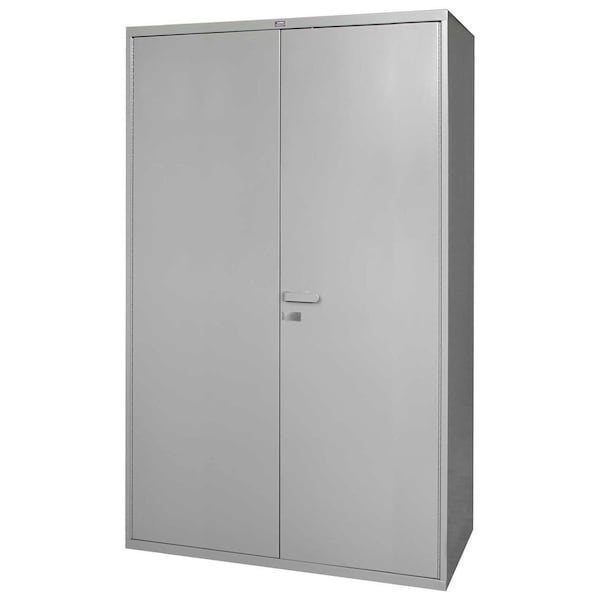 Full Height Storage Cabinet, 78 in H, 60 in W, Gray